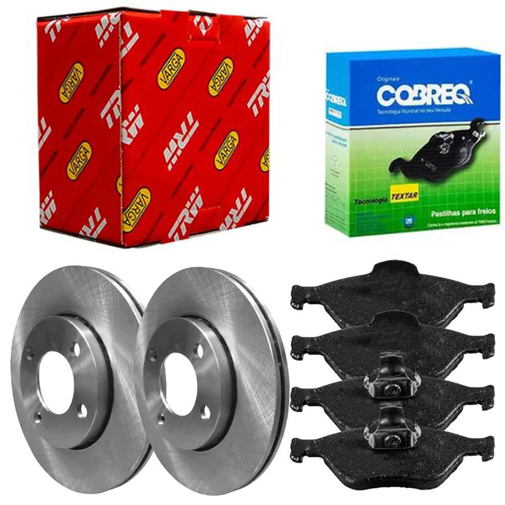 Kit Pastilha Disco Dianteiro Ventilado Ford Ecosport 2003 2009 Cobreq TRW