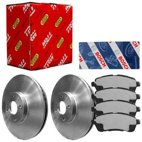 Kit Pastilha Disco Dianteiro Ventilado Ford Ka 1 5 2018 2021 Bosch TRW Bosch