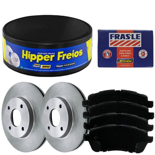 Kit Pastilha Disco Dianteiro Ventilado Ford Ka 1 5 2018 2021 Fras Le Hipper Freios