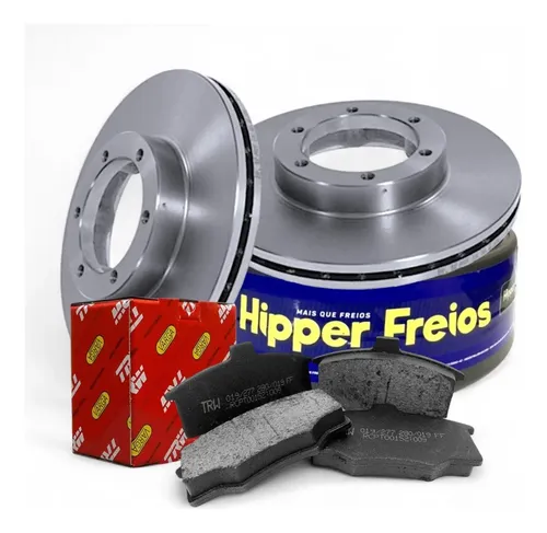 Kit Pastilha Disco Dianteiro Ventilado Ford Pampa 84 97 Cobreq Hipper Freios