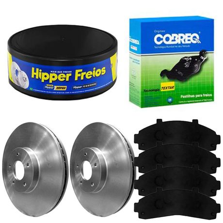 Kit Pastilha Disco Dianteiro Ventilado Ford Ranger 4X4 98 2011 Cobreq Fremax