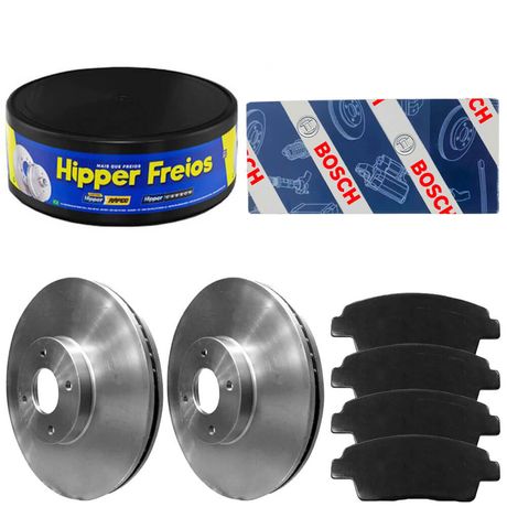 Kit Pastilha Disco Dianteiro Ventilado HB20 1 0 12V 2014 2019 Hipper Freios Bosch