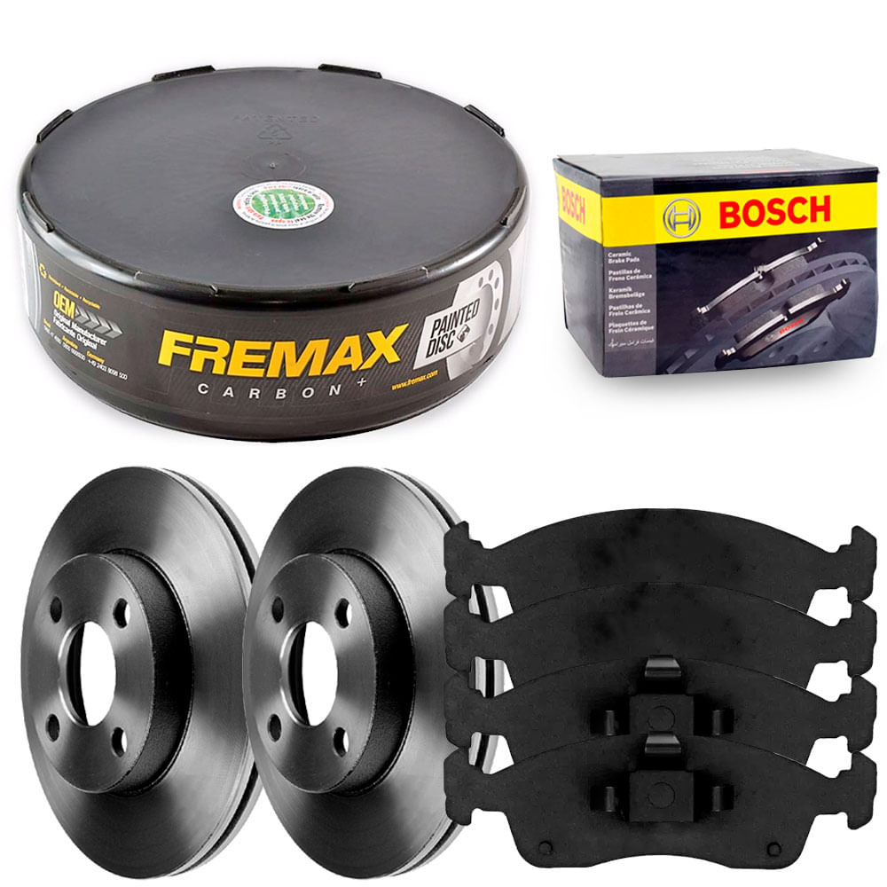 Kit Pastilha Disco Dianteiro Ventilado Onix 1 0 1 4 2016 2019 Bosch Fremax