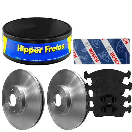 Kit Pastilha Disco Dianteiro Ventilado Onix 1 0 1 4 2016 2019 Bosch Hipper Freios