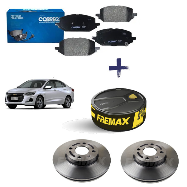 Kit Pastilha Disco Dianteiro Ventilado Onix 1 0 1 4 2016 2019 Syl Fremax