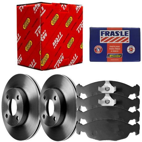 Kit Pastilha Disco Dianteiro Ventilado Prisma 1 0 1 4 2016 2019 Fras Le TRW