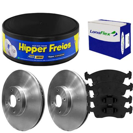Kit Pastilha Disco Dianteiro Ventilado Prisma 1 0 1 4 2016 2019 Lonaflex TRW