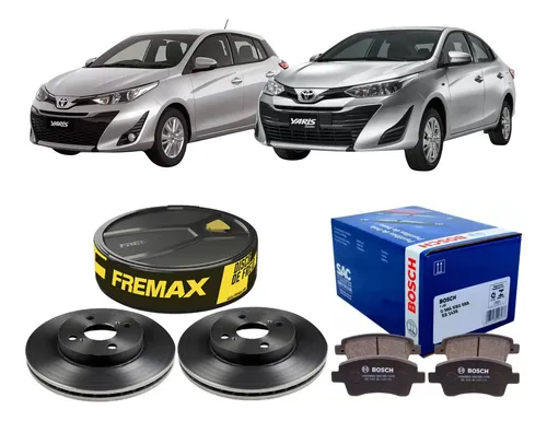 Kit Pastilha Disco Dianteiro Ventilado Toyota Yaris 1 3 1 5 2018 2021 Fremax Cobreq