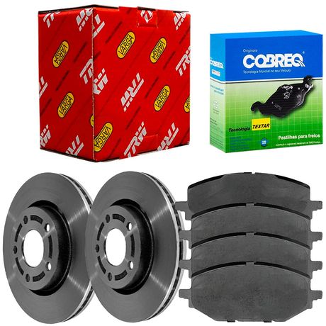 Kit Pastilha Disco Dianteiro Ventilado Tracker 1 0 12V 2020 2023 TRW Cobreq