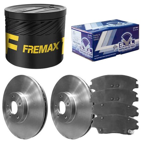 Kit Pastilha Disco Dianteiro Ventilado Tucson 1 6 16V 2016 2023 Fremax Fras Le