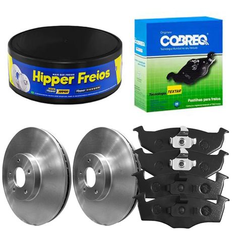 Kit Pastilha Disco Dianteiro Ventilado VW Fox 1 0 2004 2018 Bosch Cobreq TRW