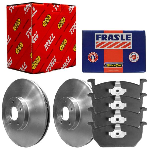 Kit Pastilha Disco Dianteiro Ventilado VW T Cross TSI 2019 2023 Fremax Fras Le