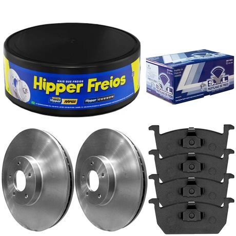 Kit Pastilha Disco Dianteiro Ventilado VW T Cross TSI 2019 2023 Hipper Freios Fras Le