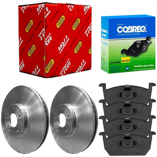 Kit Pastilha Disco Dianteiro Ventilado VW T Cross TSI 2019 2023 TRW Cobreq