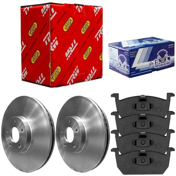 Kit Pastilha Disco Dianteiro Ventilado VW T Cross TSI 2019 2023 TRW Syl