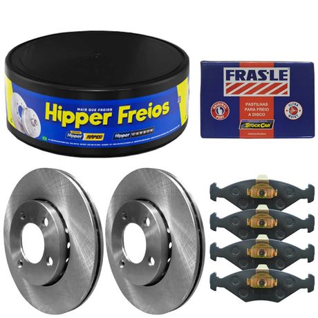 Kit Pastilha Disco Fiesta 1 6 8V 2002 2009 Dianteiro Teves Frasle Fras-le