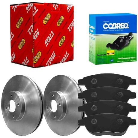 Kit Pastilha Disco Freio Citroën Aircross 16 16V 2010 2018 Dianteiro Ventilado TRW