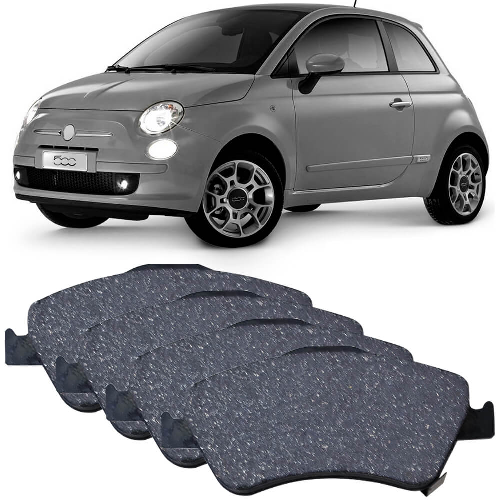 Kit Pastilha Disco Freio Fiat 500 2001 2015 Dianteira Ventilado Bosch TRW