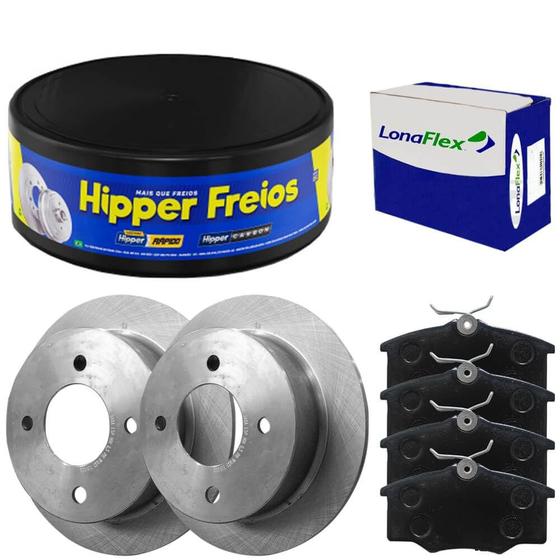 Kit Pastilha Disco Freio Kadett 89 98 Dianteiro Ventilado Varga Lonaflex