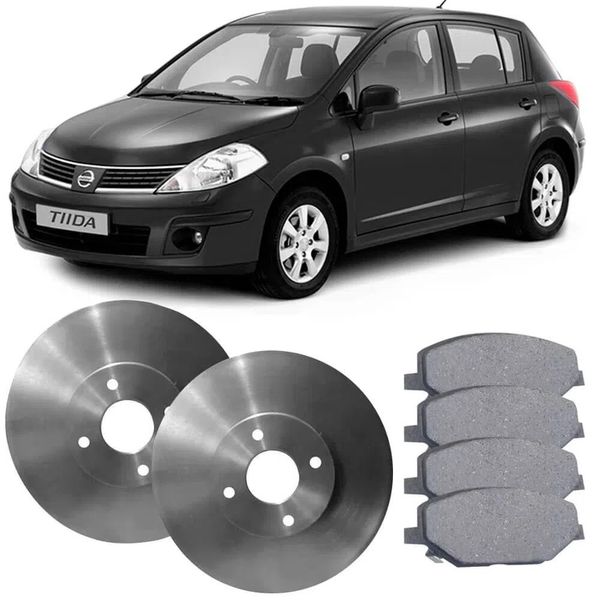 Kit Pastilha Disco Freio Nissan Grand Livina Tiida 16 18 2009 2015 Dianteiro Ventilado TRW