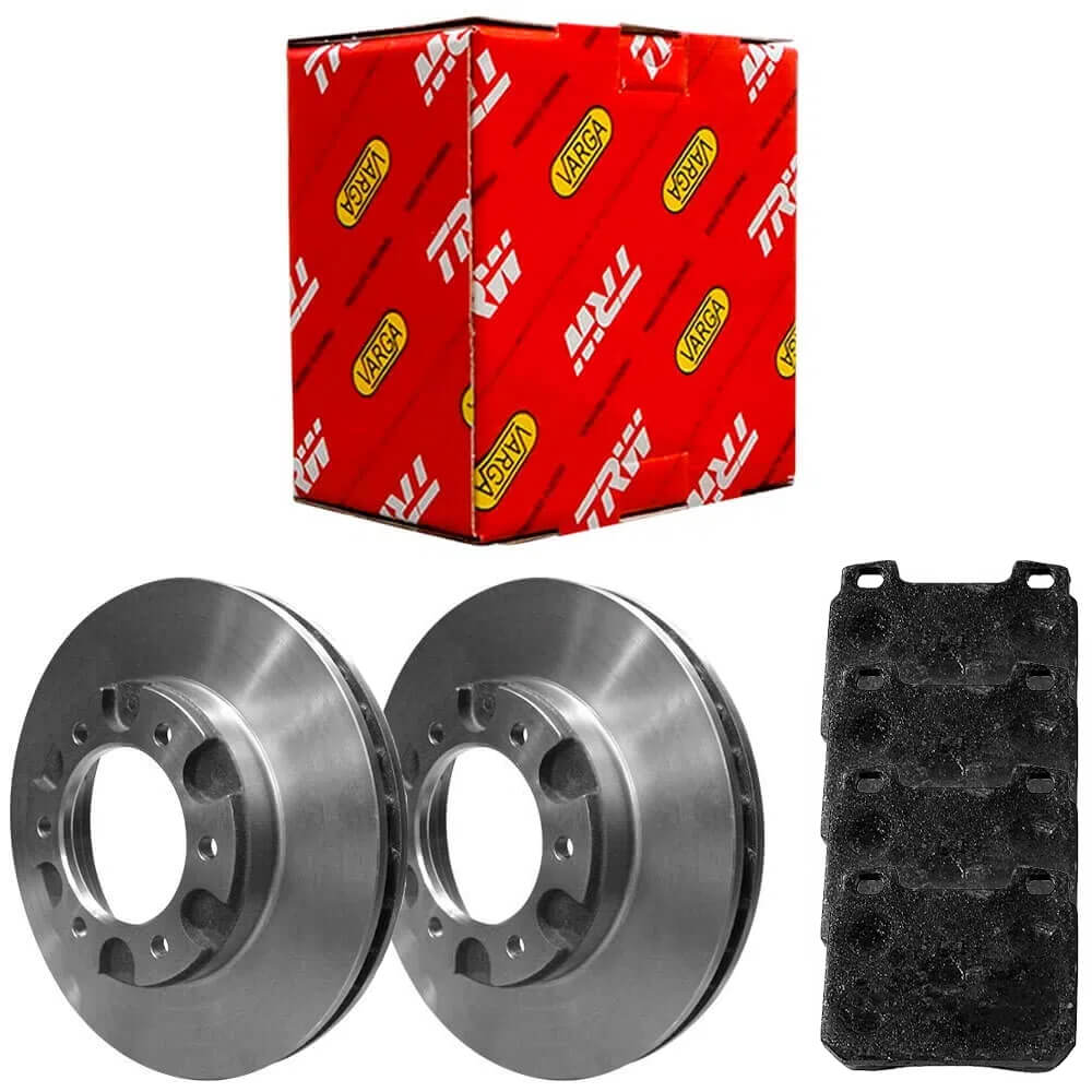 Kit Pastilha Disco Freio Opala Ss 1971 1993 Dianteira Ventilado Teves TRW
