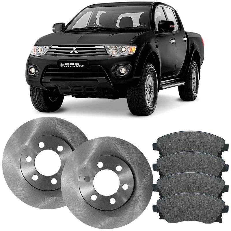 Kit Pastilha Disco Freio Pajero Dakar L200 Triton 2008 2017 Dianteiro Tokico Frasle Fras-le