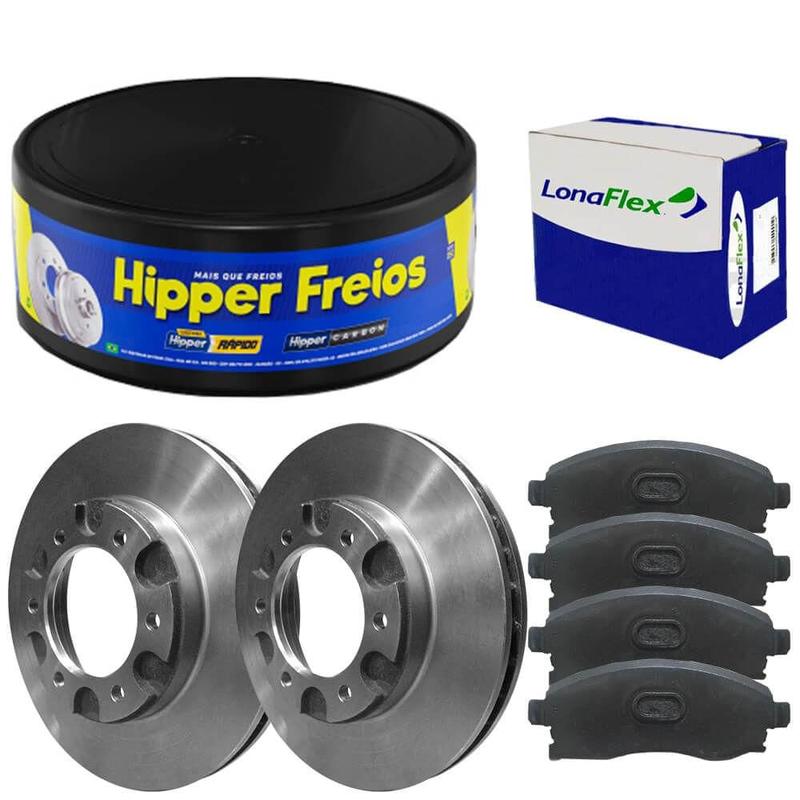 Kit Pastilha Disco Freio Silverado 97 99 Dianteiro Ventilado Bendix Lonaflex