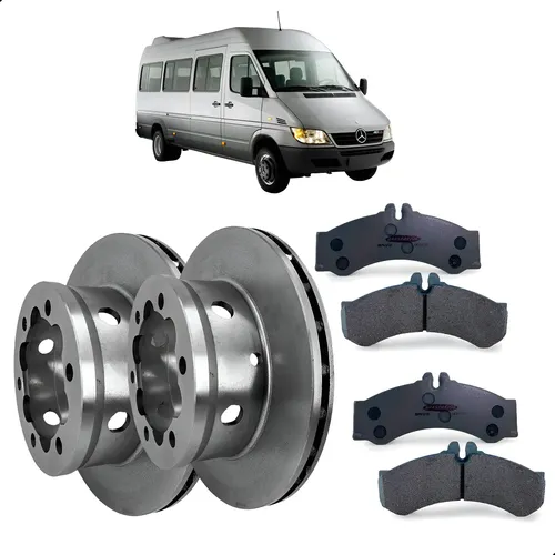 Kit Pastilha Disco Freio Sprinter 413 2005 2017 Traseiro Solido Perrot Frasle Fras-le