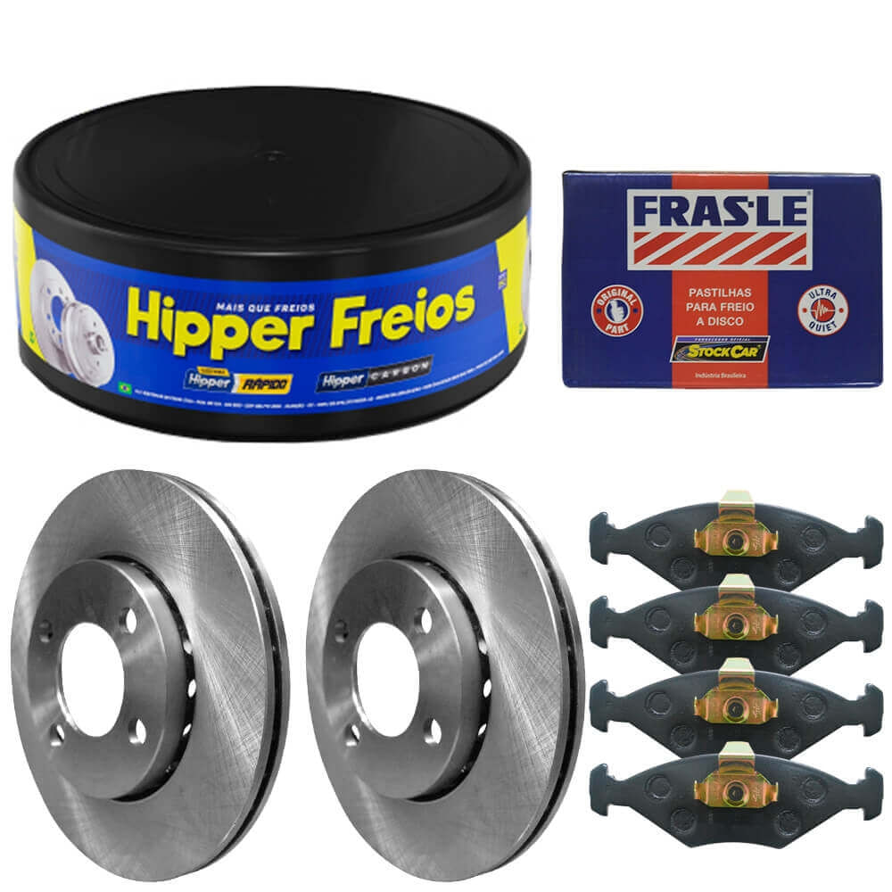 Kit Pastilha Disco Freio Verona 90 92 Dianteiro Ventilado