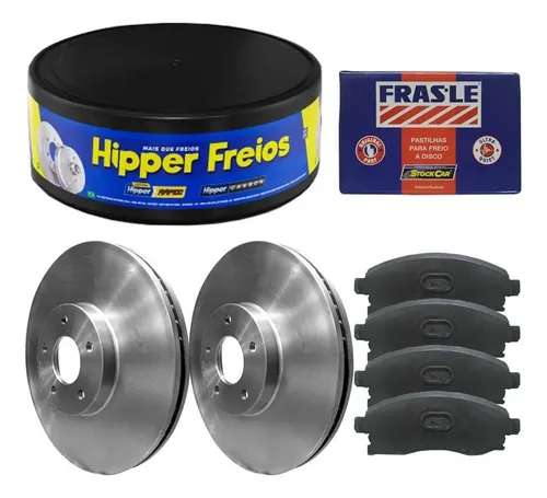 Kit Pastilha Disco S10 98 2011 Dianteiro Ventilado Delphi Frasle Fras-le