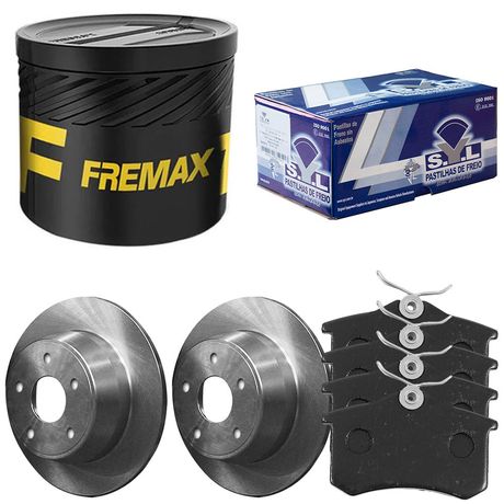 Kit Pastilha Disco Traseiro Solido VW T Cross TSI 2019 2023 Fremax Fras Le