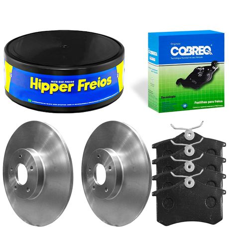 Kit Pastilha Disco Traseiro Solido VW T Cross TSI 2019 2023 Hipper Freios Cobreq