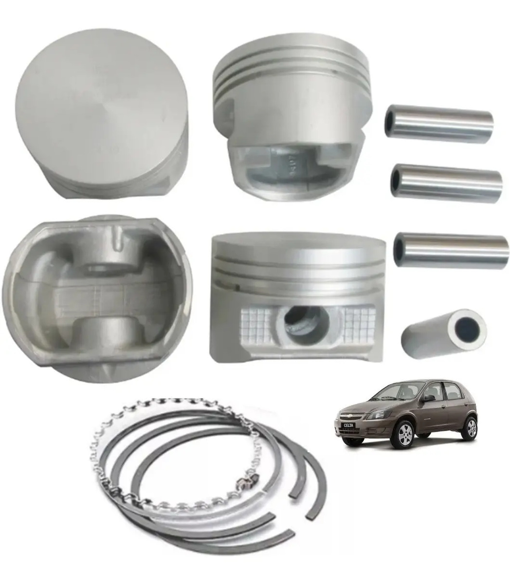 Kit Pistao Aneis 0 50 Chevrolet Corsa 1 0 2002 2004 Metal Leve