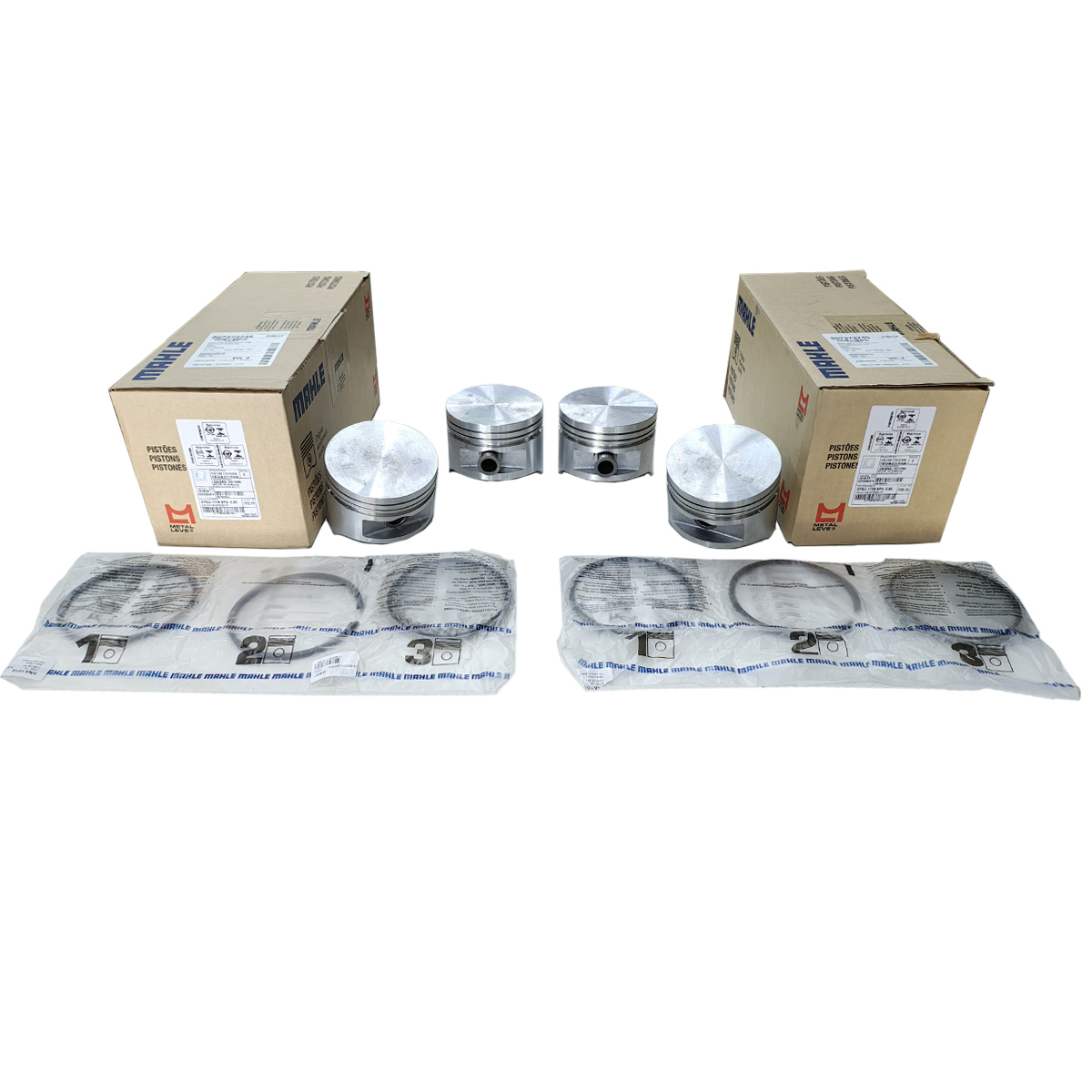 Kit Pistao Aneis 0 50 Opala 81 92 2 5 4 Cilindros Alcool Metal Leve