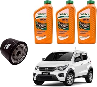 Kit 3 Oléos 0w20 + Filtro Mobi 1.0 6v 3 Cilindros 2017 2018 2019 2020 2021 2022