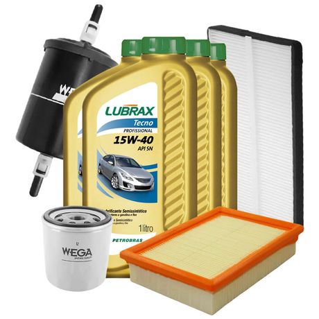 Kit Revisao Óleo 15W40 Lubrax Filtros Wega Celta 1 0 1 4 8V 2007 2011