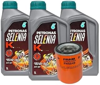 Kit Óleo 15W40 Semi Sintético 3 Litros + Filtro de Óleo PH5949 Compatível com Uno Palio Siena Idea Strada Doblo Punto
