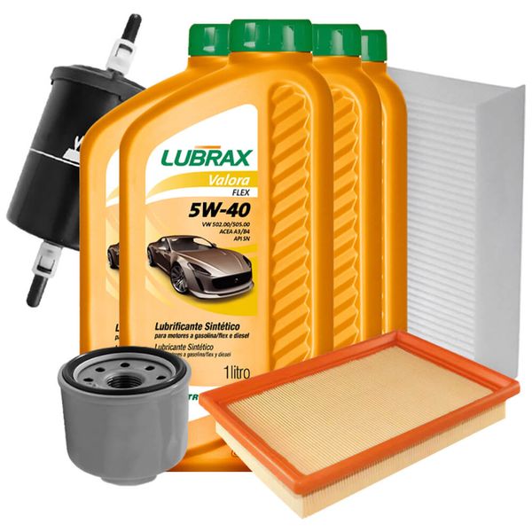Kit Revisao Óleo 5W40 Lubrax Filtros Wega Fox 1 0 8V Flex 2010 2013