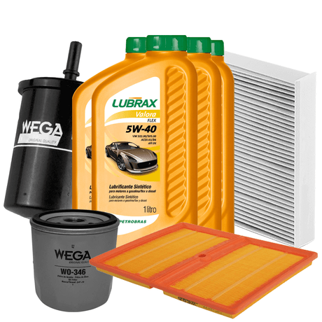 Kit Revisao Óleo 5W40 Lubrax Filtros Wega Nivus 10 12V Flex 2020 2022