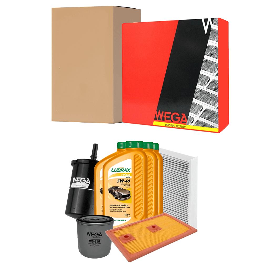 Kit Revisao Óleo 5W40 Lubrax Filtros Wega Polo 14 16V Flex 2020 2022