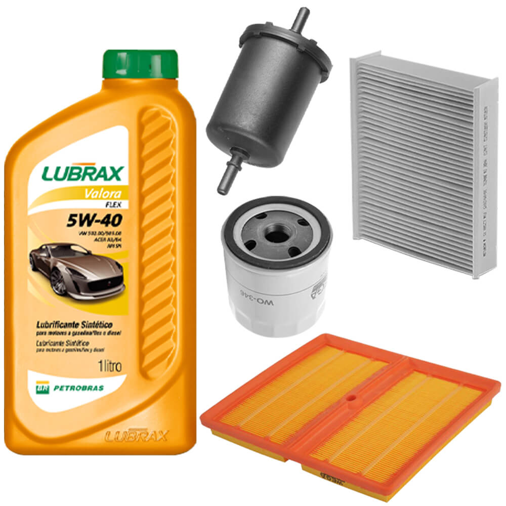 Kit Revisao Óleo 5W40 Lubrax Filtros Wega Virtus 1 0 12V Flex 2017 2022