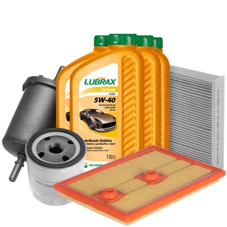 Kit Revisao Óleo 5W40 Lubrax Filtros Wega Virtus 1 4 16V Flex 2020 2022