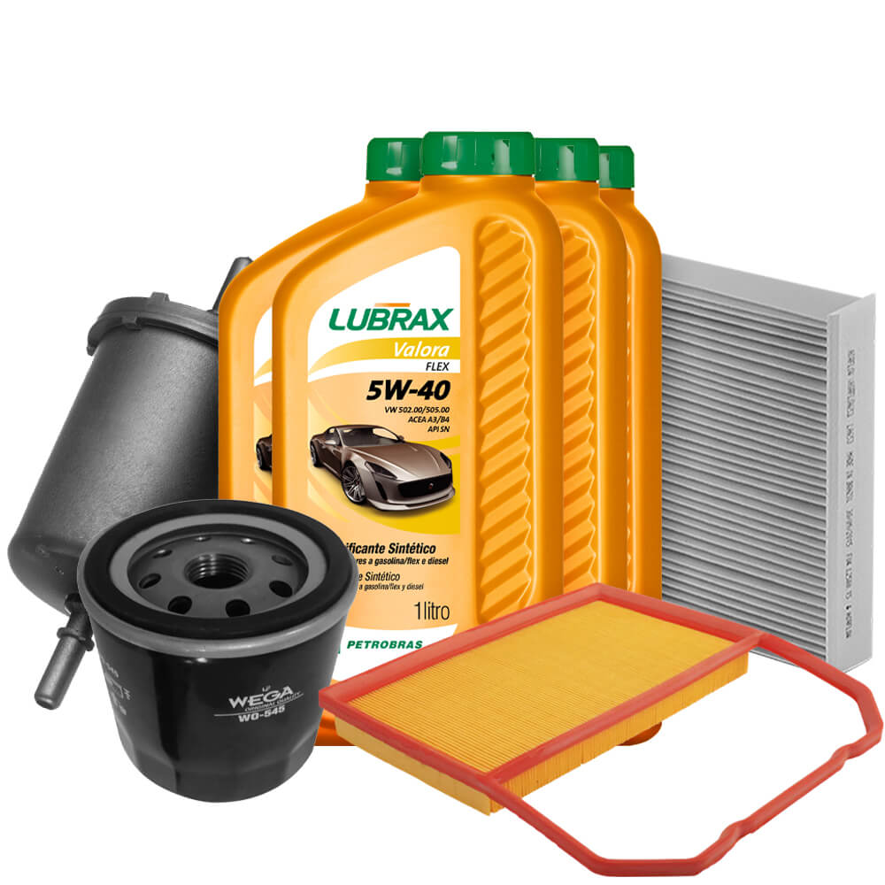 Kit Revisao Óleo 5W40 Lubrax Filtros Wega Voyage 1 0 3 Cil 12V Flex 2016 2018
