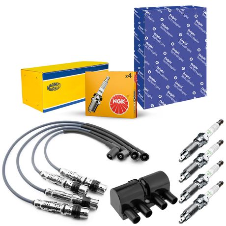 Kit Vela Cabo Bobina Chevrolet Celta 1 0 1 4 8V MPFI 2001 2006 Gasolina