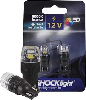 Par Lâmpada Led T10 Pingão 12v 6000k Branca Luz Freio Farol
