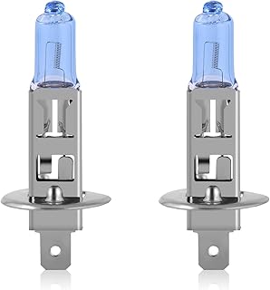 NEWBROWN Lâmpada de halogêneo H1 5000K Super Luz Branca Substituição de Longa Vida P14.5S 12V/55W (H1, 2 unidades)