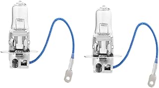Kit 2 Lâmpadas H3 Halógena 55W 12V 3200K, Alta Durabilidade, para Farol Alto, Baixo e Neblina