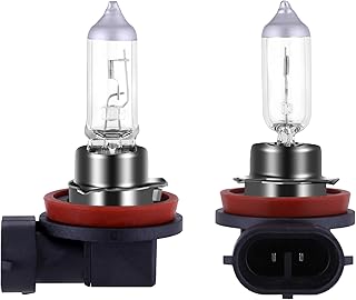 NEWBROWN Lâmpada de farol H11 200% de brilho 4300K branco 12V/55W H11 lâmpada de halogênio substituição de longa vida PGJ19-2 (H11, 2 unidades)