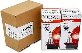 Osram H11 64211L+ DOT Lâmpada de halogêneo padrão original 12V 55W 3800K PGJ19-2 Feito na Alemanha/Pacote com 2