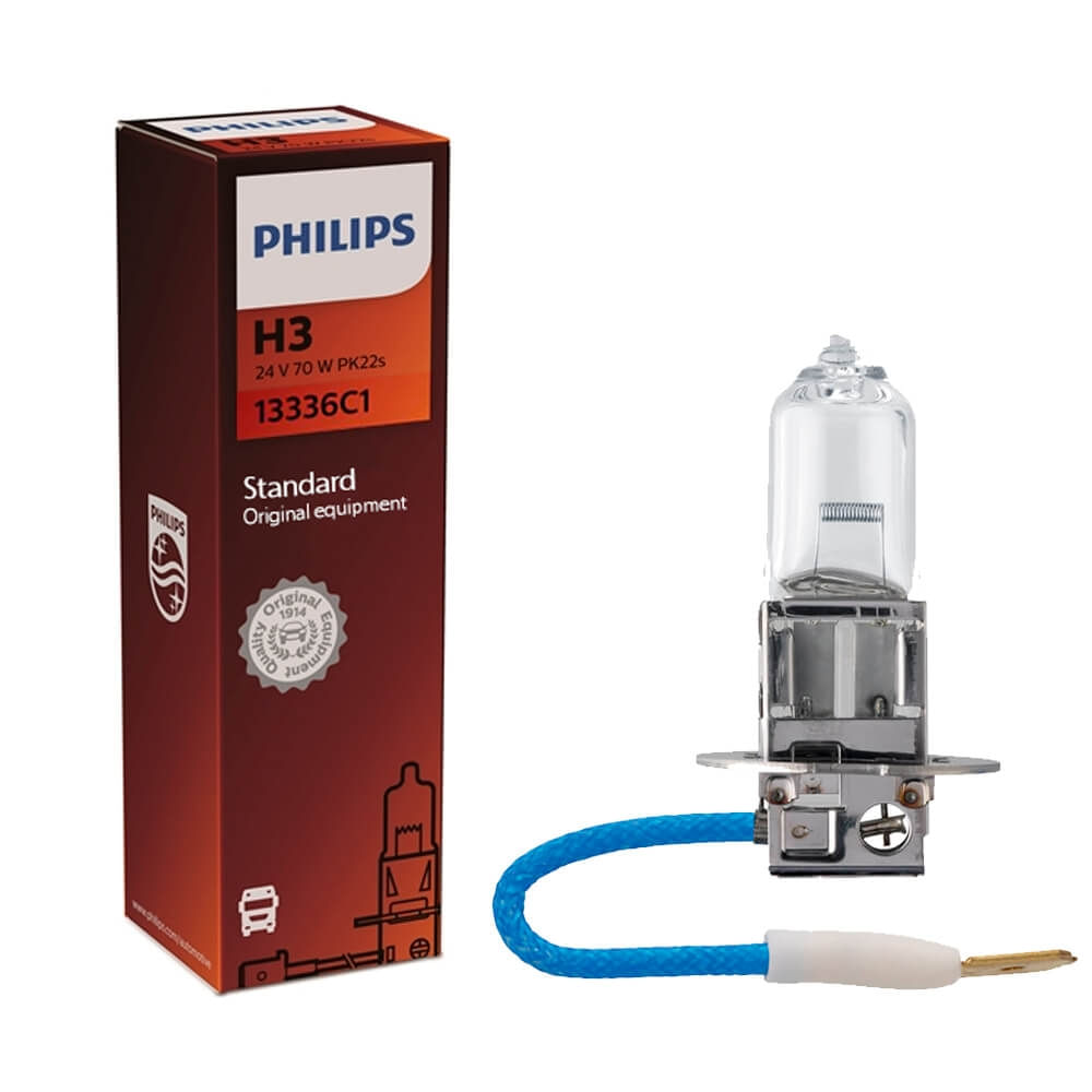 Lâmpada Philips H3 70W 24V Iodo Farol Neblina Caminhao